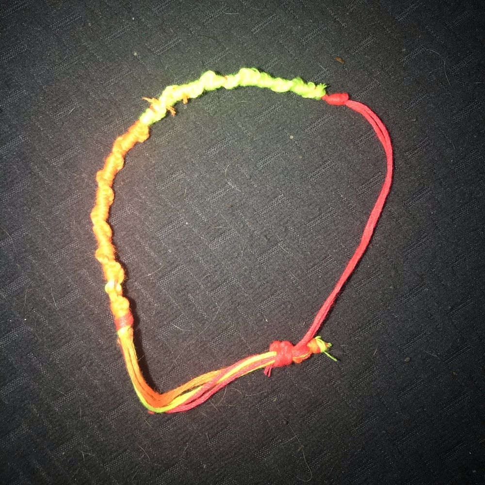 colorful neon adjustable bracelet